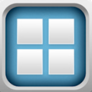 bitsboard icon blue square with 4 white squares