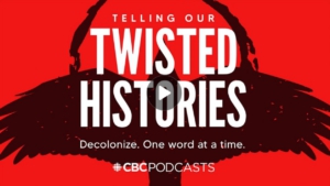 Logo for Telling our twisted stories podcast
