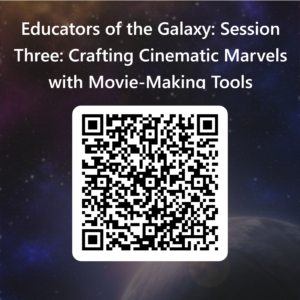 qr code of registration for educators of the galaxy for cinematic marvels