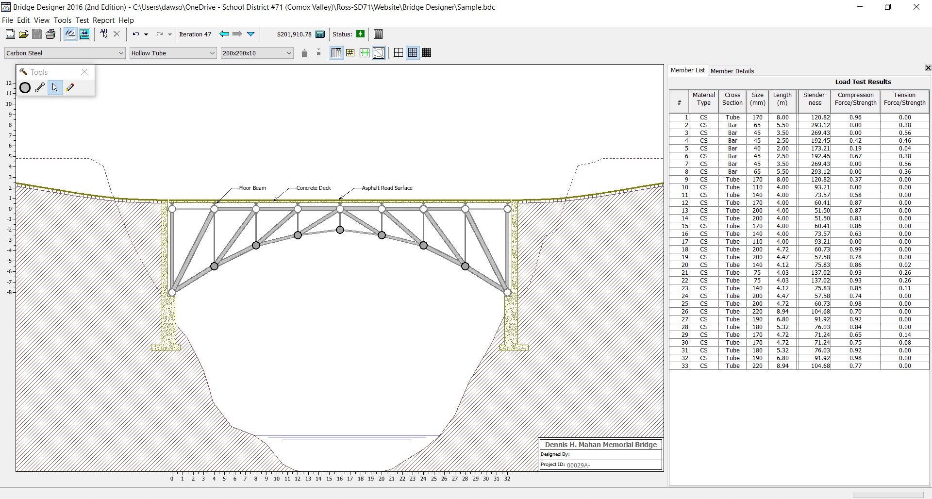 Bridge Designer – Tech – GP Vanier