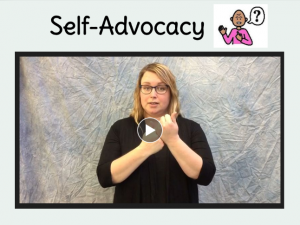 self advocacy, sign book, link to book creator book on self advocacy sign language book