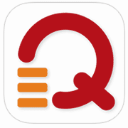 iwordQ app icon, read letter Q with 3 lines