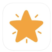 snap type logo yellow star with white background