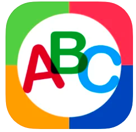 ABC alphabet Phonics app icon colored letters ABC
