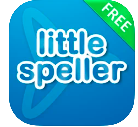little speller app icon blue square with Little speller written on it