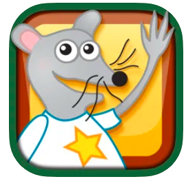 app icon for Starfall learn to read, a waving rat