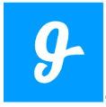 Glide app icon and cursive lower case letter g