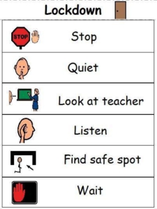 Lock down drill visual support