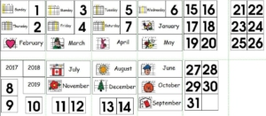 visual supports calendar