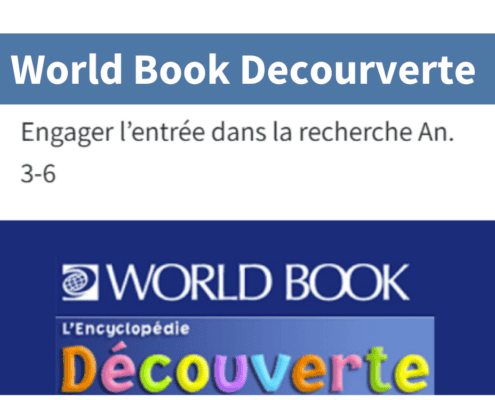 icon image with text explaining the app for World Book Decourverte