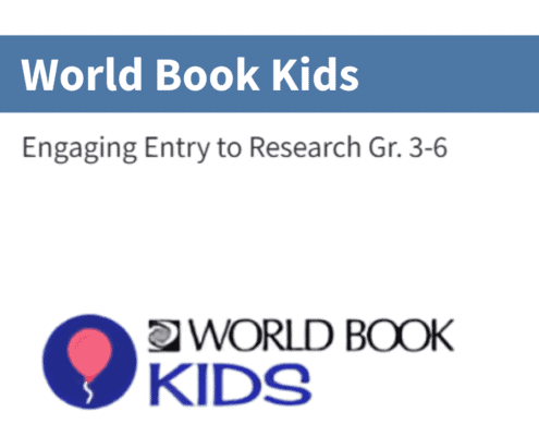 icon image with text explaining the app for World Book Kids