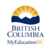 MyEducation BC yellow sun with blue writing