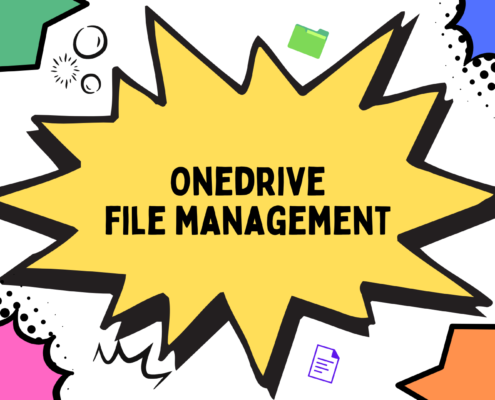 cartoon style image for onedrive file management