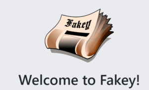 fakey game icon newspaper with fakey printed on it