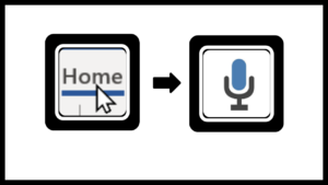 Microsoft dictate home key plus microphone icon