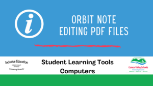 orbitnote instructional sheet access image