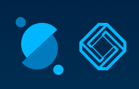 orbitnote logo blue circle, Equatio Math icon blue square