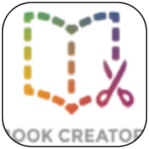 dotted multicoloured outline of book for book creator icon