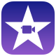 purple square with a with star inside with a purple camera inside iMovie