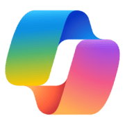 copilot icon multicoloured gradient graphical circle