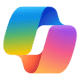 copilot icon multicoloured gradient graphical circle