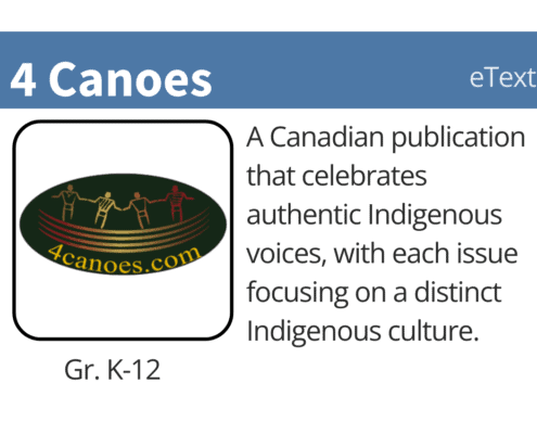 icon image with text explaining the app for 4 canoes