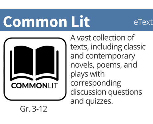 icon image with text explaining the app for common lit