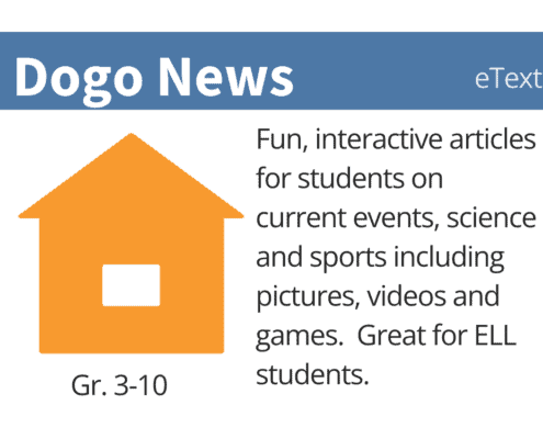 icon image with text explaining the app for dogo news