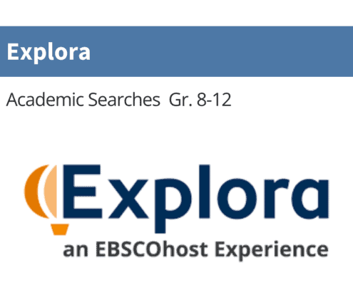 icon image with text explaining the app for explora academic