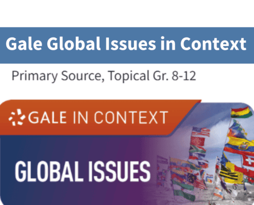 icon image with text explaining the app for Gale Global Issues