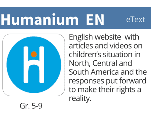 icon image with text explaining the app for humanium