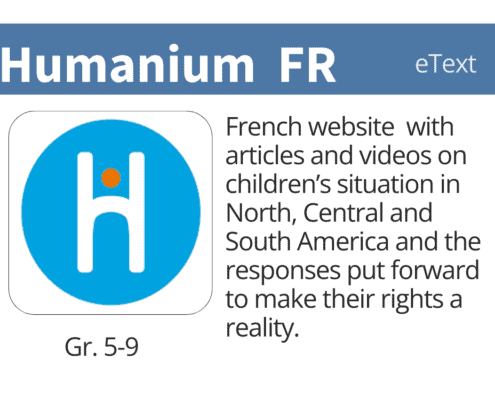 icon image with text explaining the app for humanium