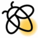 black outline of a bumblebee - lumio icon