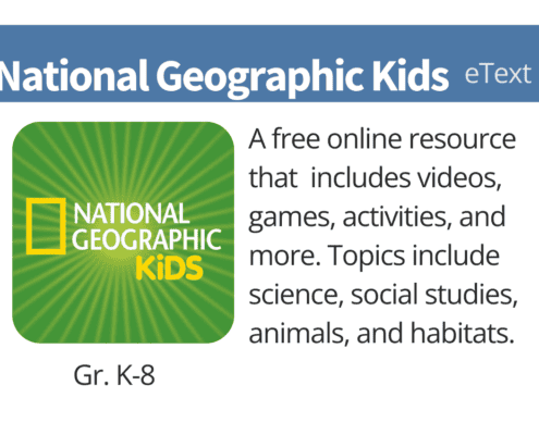 icon image with text explaining the app for national geographic kids