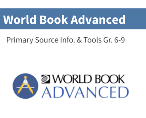 icon image with text explaining the app for World book Advanced