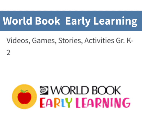 icon image with text explaining the app for World Book Early Learning