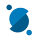 orbit note icon split offset blue circle