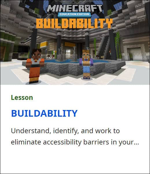 Minecraft Lesson-Buildability