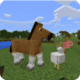 minecraft logo horse and chicken in graphic form in a computerized background