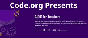 ai for teachers screen shot-purple background with white text