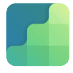 Math progress icon gradient green square