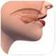 Side view of a face nose to mouth 