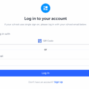 screenshot of login for SpacesEDU showing user can use QR code or email address