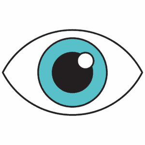 close up of an eye