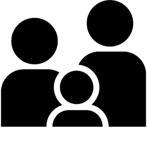 black and white 3 people shoulders head 