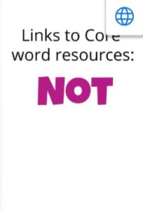 Link to Core word resources NOT