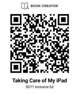 QR Code Taking Care of my iPad