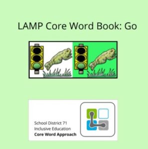 LAMP Core Word Book: Go LAMP symbol for Go green light and frog