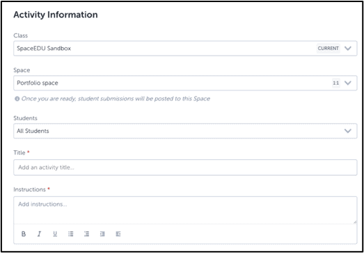 Activity Information