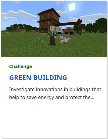 Minecraft Green Building lesson
